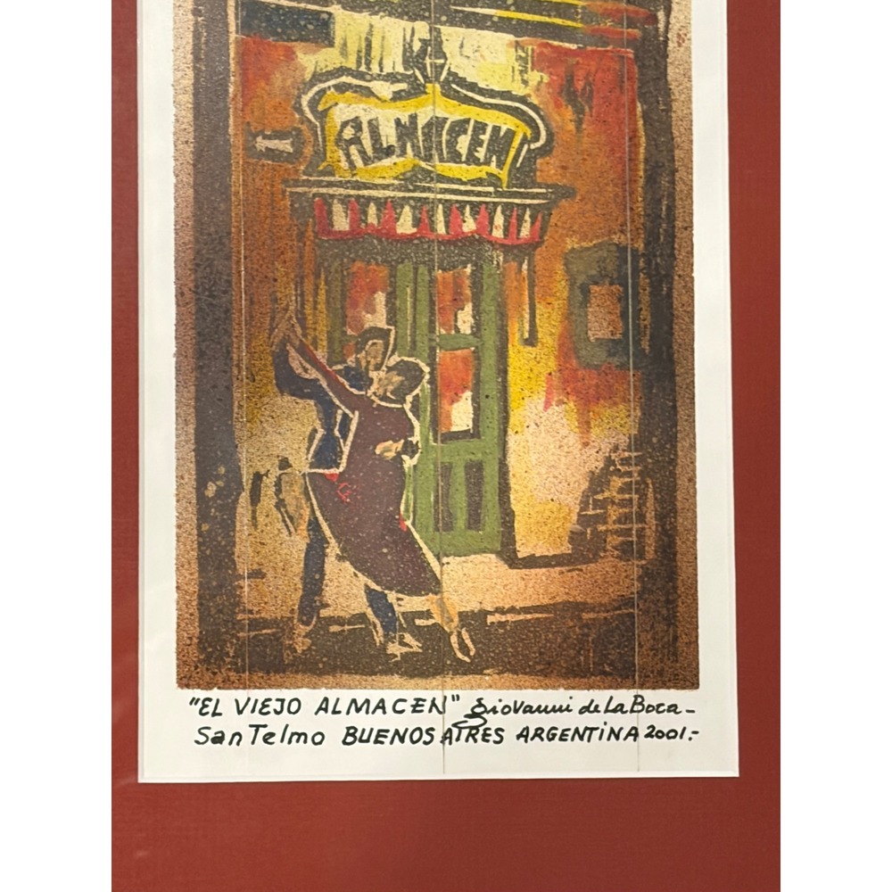 Giovanni de la Boca El Viejo Almacen Buenos Aires Argentina Tango Art Framed - Picture 12 of 12